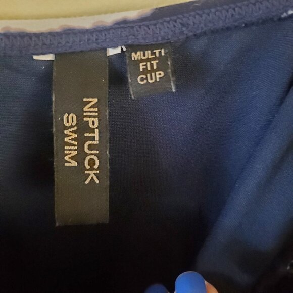 Nip Tuck Navy Ahoy Joanne Foil Twist Front Tummy Control Bathing Suit Si… - Picture 6 of 6